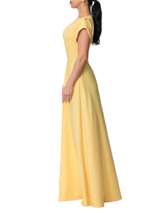 "Cher" Yellow Maxi Front-Slit Top