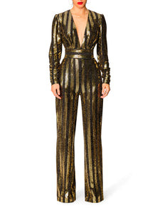 "Star" Gold and Black Jumpsuit