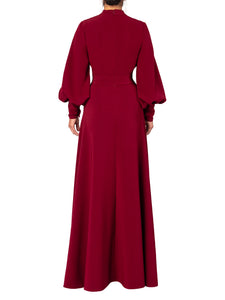"Kamala" Burgundy Maxi Dress