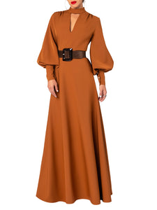"Sotomayor" Caramel Maxi Dress