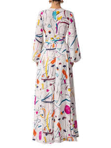 "Chantel" Abstract Print Maxi Dress [Limited Edition]