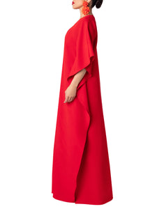 "Passion" Red Maxi Kaftan Dress