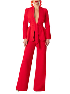 "Honor" Unlined Red Blazer