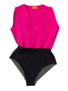 "Heart" Pink Sleeveless Bodysuit