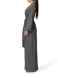 "Tinsley" Grey Sweater Duster