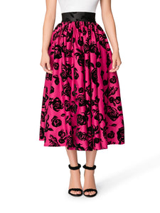 "Belle" Shirred Floral Skirt