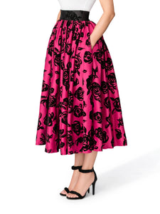 "Belle" Shirred Floral Skirt