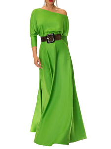 "Shannon" Forest Green Maxi Skirt