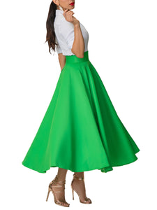 "Pebbles" Green Midi Skirt