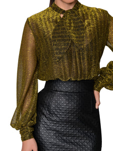 "Celeste" Gold and Black Dress