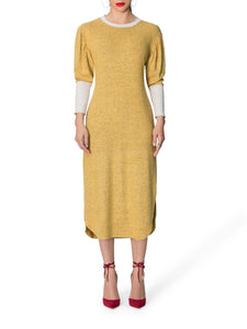"Faith" Yellow Sweater Dress