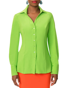 "Christa" Lime Button-Down Shirt