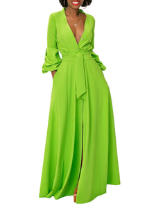 "Queen" Lime Maxi Dress