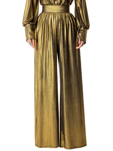 "Blythe" Gold Stretch Pants