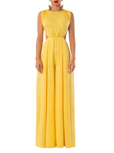 “Sol” Yellow Cut-Out Jumpsuit