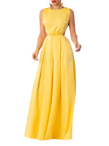 “Sol” Yellow Cut-Out Jumpsuit
