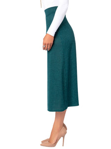 "Laverne" Hunter Green A-Line Skirt
