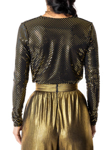 "Mabel" Gold Sequin Bodysuit