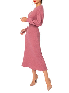"Kathleen" Mauve A-Line Skirt