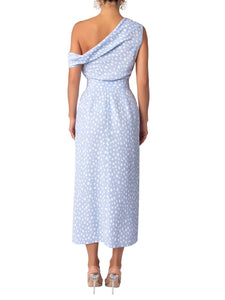 “Tide” Polka Dot Off-Shoulder Midi Dress