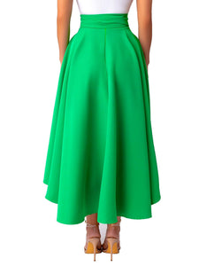 “Ladé” Jade Belted Midi Skirt