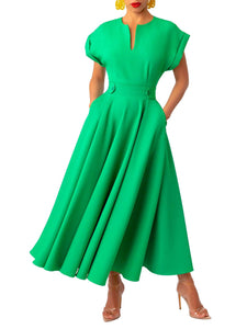 “Ìfẹ́” Jade Epaulet Swing Dress