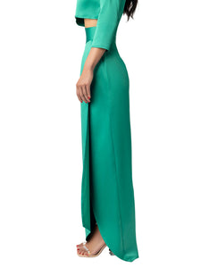"Blaire" Green Maxi Skirt