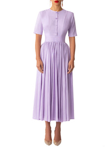"Lavender" Lilac Swing Midi Dress