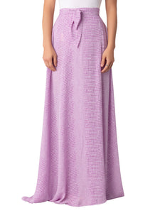 “Luciana” Lilac Wrap Maxi Skirt