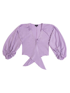 "Liatris" Lilac Front-Tie Top