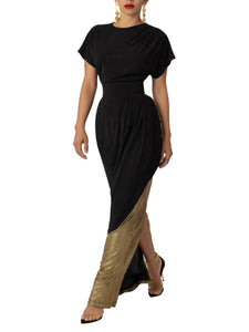 “Ladon” Black and Gold Dress