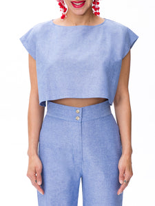 "Cape Town" Chambray Crop Top