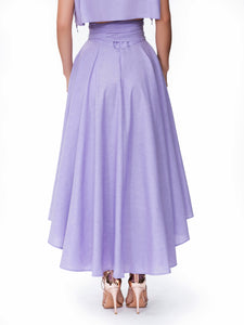 "Bali" Lavender Midi Swing Skirt